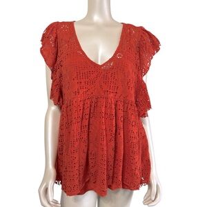 Free People Beach Eyelet Top With Cami